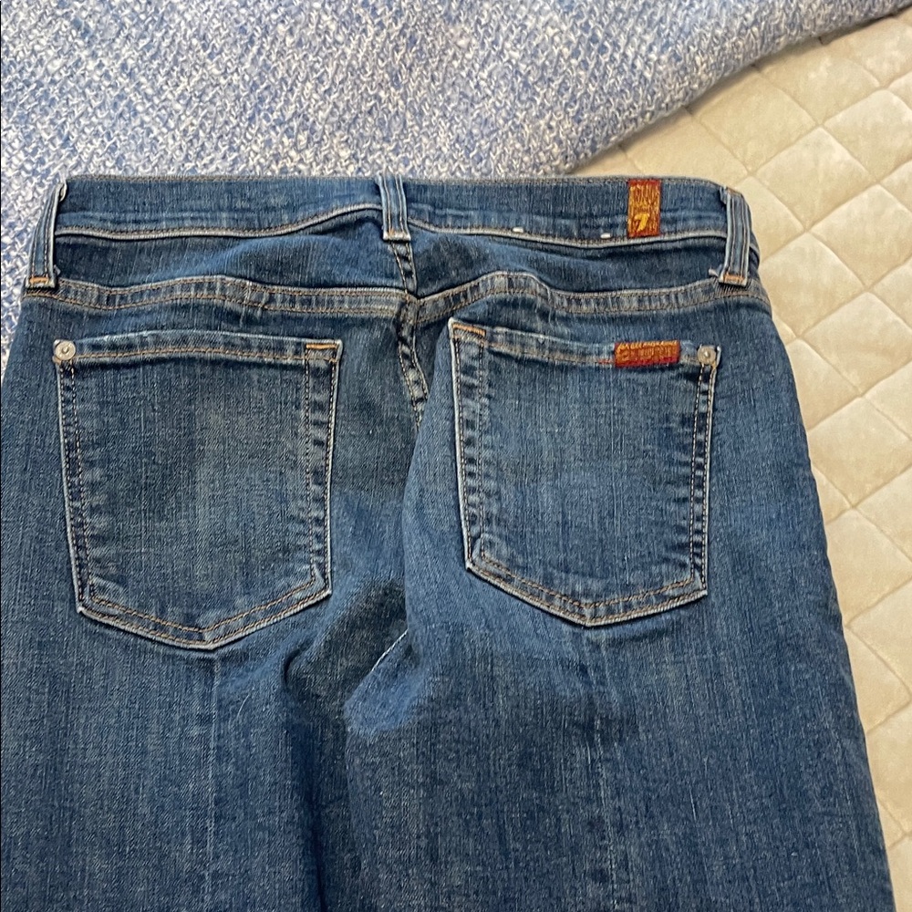 7 for all man kind Blue Women's Jeans with Eyelet rivet Detail - Picture 5 of 8